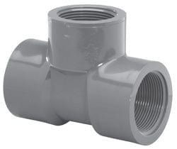 4" FPT x FPT x FPT Tee