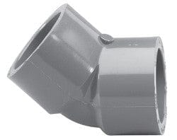 2" Schedule 80 PVC 45 Degree Elbow - Slip x Slip - Fittings N' Valves