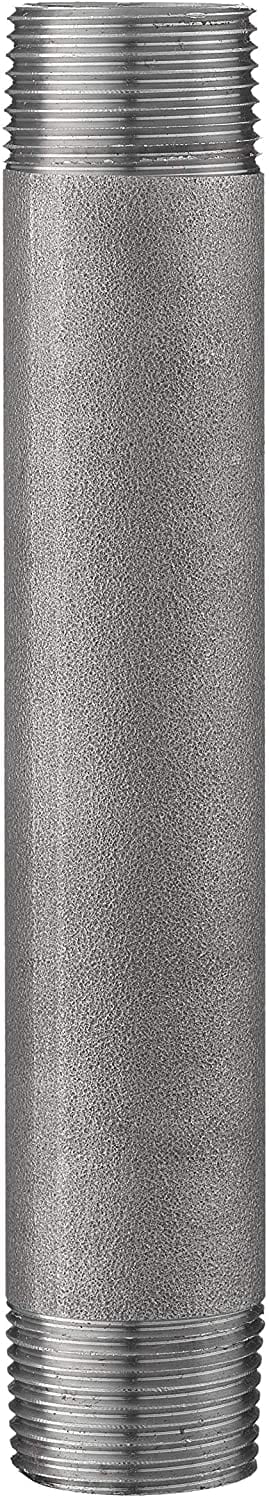 Ironwerks Designs 1/2" x 12" Industrial Décor Sandblast Finish Iron Pipe Fittings - Pipe Shelving Industrial Table Legs
