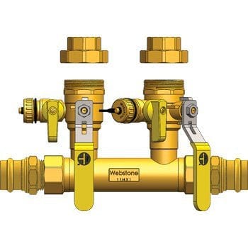 1-1/4" Press Run x 1" Hydro-Core Double Ball Drain Kit - Fittings N' Valves