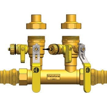 1-1/4" Press Run x 1" Hydro-Core Double Ball Drain Kit - Fittings N' Valves