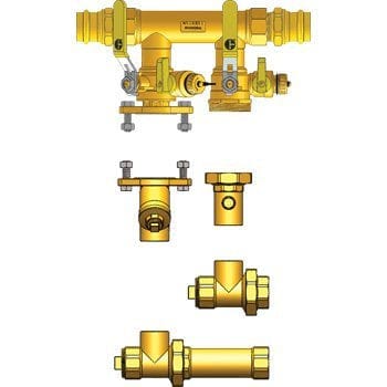 1-1/2" FIP Hydro-Core NB Component Kit: Floor Standing/Side Mount 1 - Fittings N' Valves