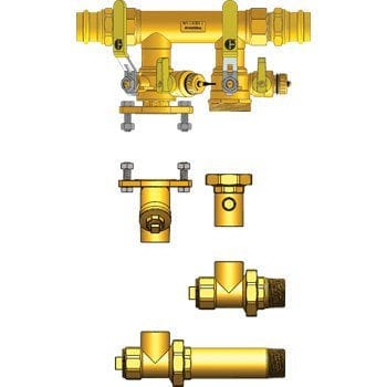 1-1/2" FIP Hydro-Core NB Component Kit: Floor Standing/Side Mount 1 - Fittings N' Valves