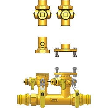 1-1/2" FIP Hydro-Core NB Component Kit: Wall Hung 2 - Fittings N' Valves