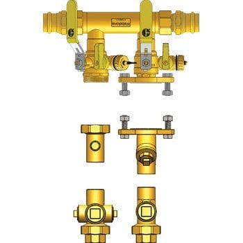 1-1/4" FIP Hydro-Core Nb Compont Kit:Floor Standing/Top Mount 1 - Fittings N' Valves