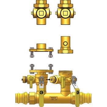 1-1/2" FIP Hydro-Core NB Component Kit: Wall Hung 2 - Fittings N' Valves