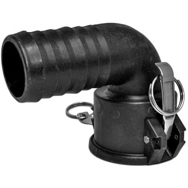 90-Degree Cam Lever Coupling - Female Coupler X Hose Shank - 2" x 2" - Fittings N' Valves