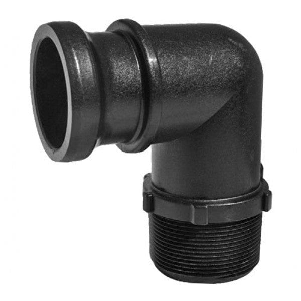 90-Degree Cam Lever Coupling - Male Adapter X MPT - 2" x 2" - Fittings N' Valves