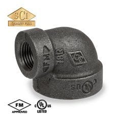1-1/2" x 1" 125 WSP Cast Iron Threaded Reducing 90 Elbow