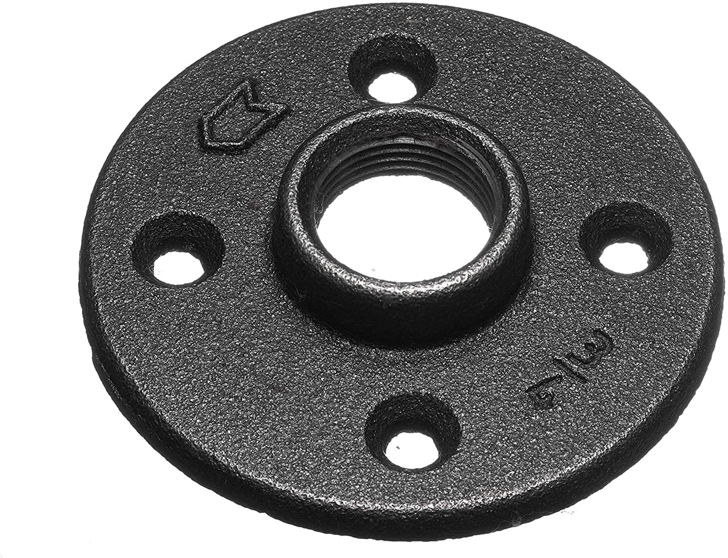 3/4" Black Floor Flange For Pipe Furniture - Premium