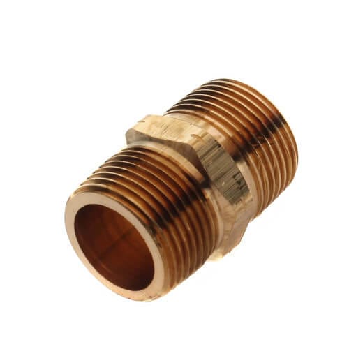 3/4" Brass Hex Nipple (Lead Free) - Fittings N' Valves