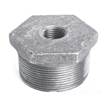1-1/4" X 1" Galvanized Malleable Iron Hexagon Bushing - Fittings N' Valves