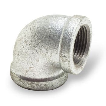 3" Galvanized Malleable Iron Pipe Fittings 90 Degree Elbow - Fittings N' Valves