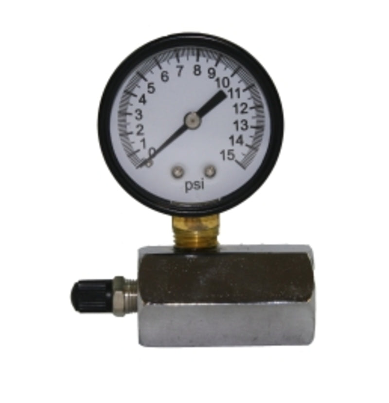 0-15 GAS TEST GAUGE W/1/10 INC. - Fittings N' Valves