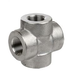 1/4" 3000# Forged Steel 316/L Threaded Cross