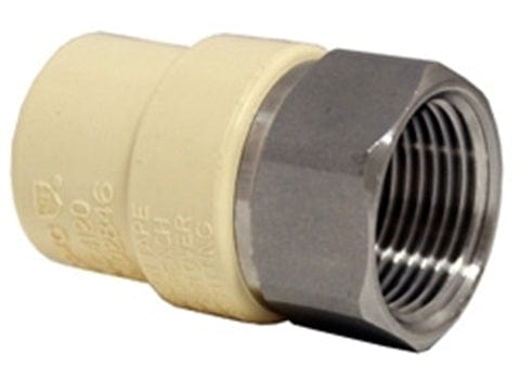 1" CTS CPVC SS Female Adapter - Fittings N' Valves