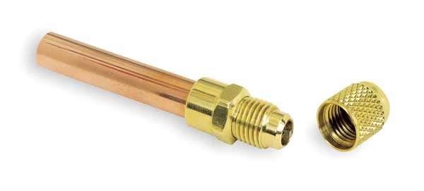 1/4" Inch Tube Extension with Core and Cap - Fittings N' Valves