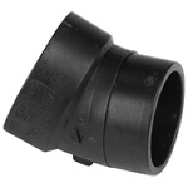 ABS 22-1/2-Degree Street Ell - Spigot x Hub - 4" - Fittings N' Valves