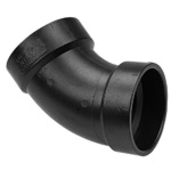 ABS 45-Degree Ell - Hub x Hub - 2" - Fittings N' Valves