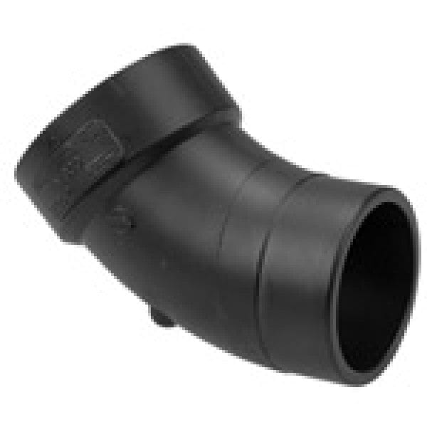 ABS 45-Degree Street Ell - Spigot x Hub - 1-1/4" - Fittings N' Valves
