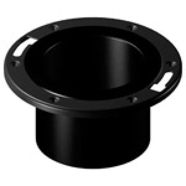 ABS Adjustable Closet Flange - Spigot (Plastic Coated Steel Flange) - 4" x 3" - Fittings N' Valves