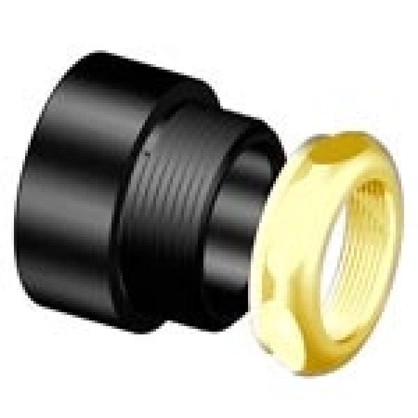 ABS Female Trap Adapter - Hub x SJ w/Brass Nut - 1-1/2" - Fittings N' Valves