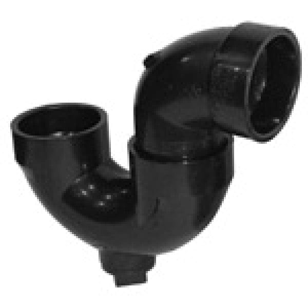 ABS P-Trap - Hub x Hub x Cleanout w/Plug - 2" - Fittings N' Valves