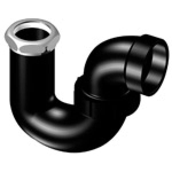 ABS P-Trap w/Union Joint - Hub x SJ w/Chrome Nut - 1-1/2" - Fittings N' Valves