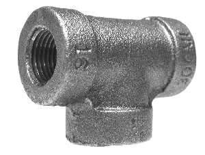 1-1/4" Black Extra Heavy Steel Tee