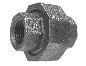 3/8" Black Extra Heavy Steel Union