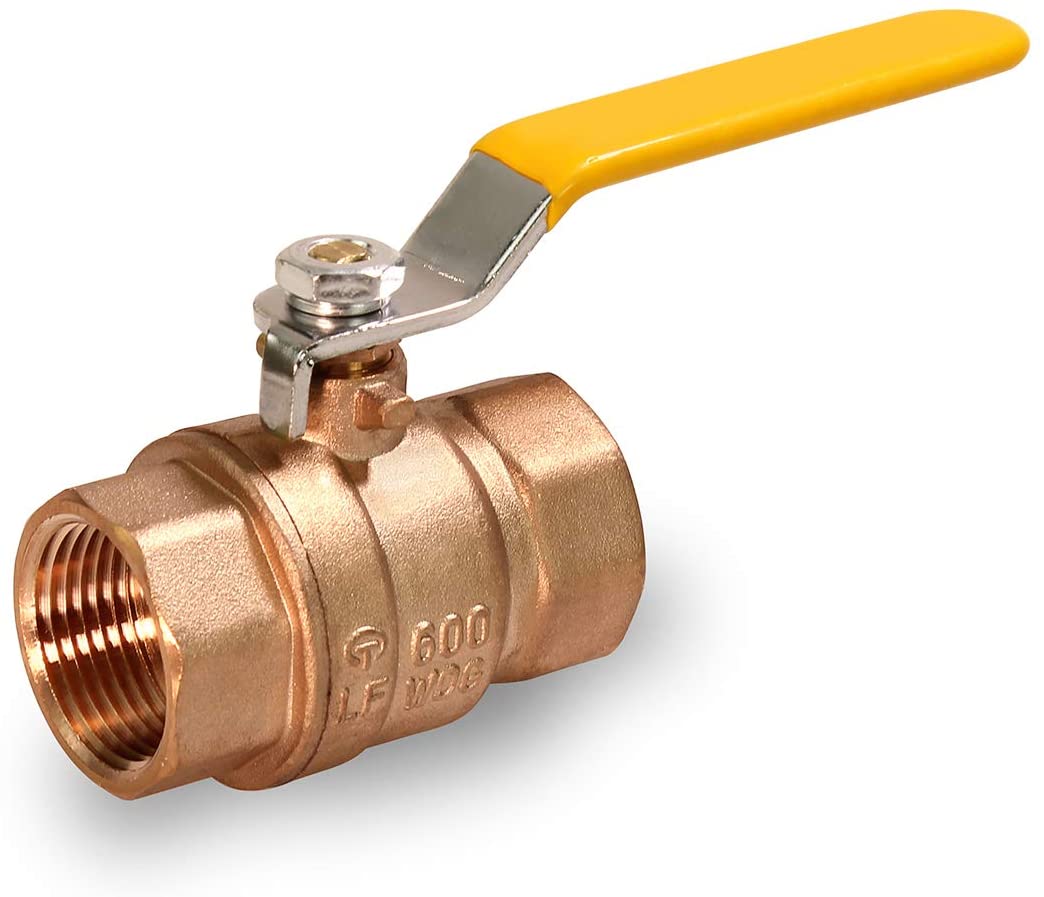 1" Brass Ball Valve 600 WOG / 150 PSI Threaded NPT/IPS Full Port - Lead Free - Fittings N' Valves