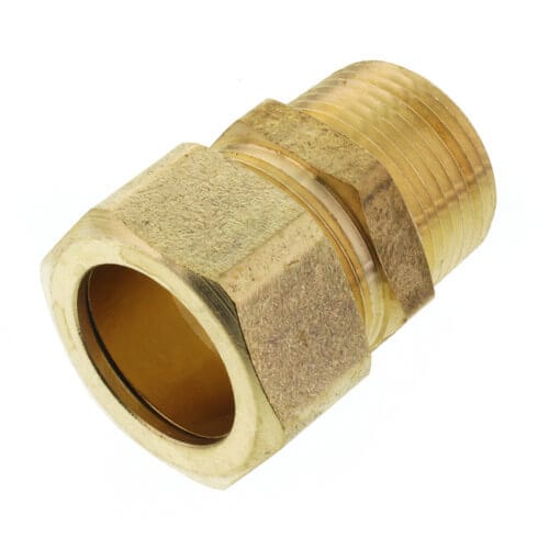 7/8" OD x 3/4" MIP Brass Compression Male Adapter (Lead Free)