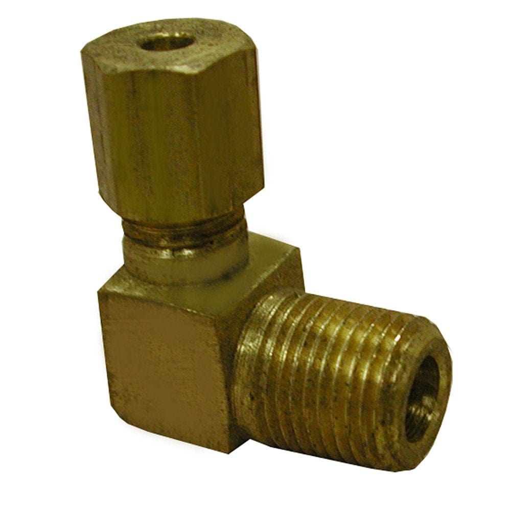 3/8-inch OD x 1/4-inch MIP 90-degree  Brass Compression x Male Elbow, Lead Free