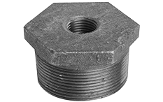 1/2" x 3/8" Black Malleable Hex Bushing