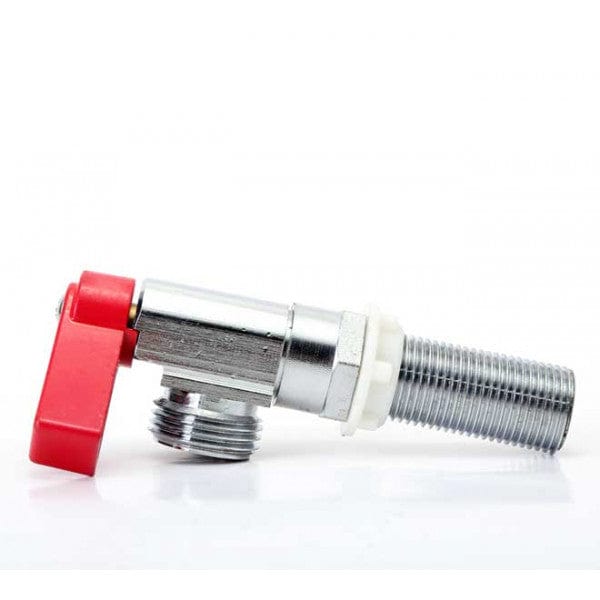 Chrome-Plated Brass Washing Machine Valve - 1/2" - Red Handle - Fittings N' Valves