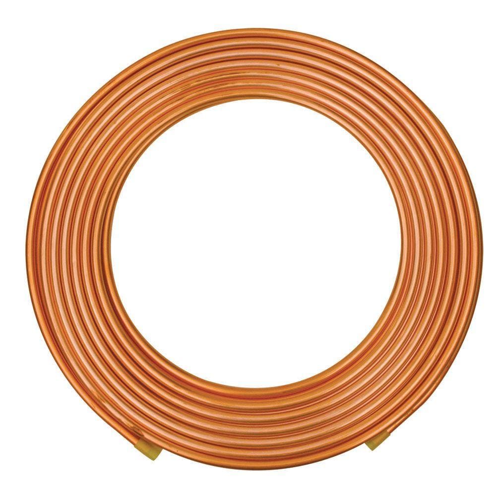 3/8" OD x 50' Copper Refrigeration Tubing Coil - Fittings N' Valves