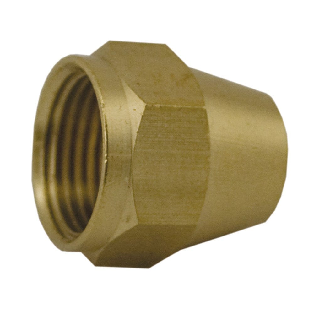 1/2-inch Brass Short Flare Nut - Fittings N' Valves