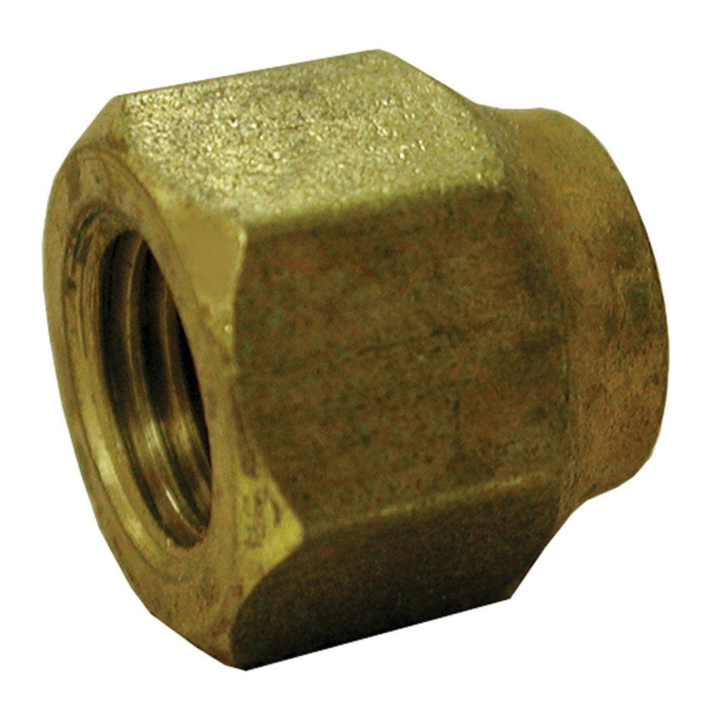 3/8-inch x 1/4-inch Brass Short Forged Flare Nut - Fittings N' Valves