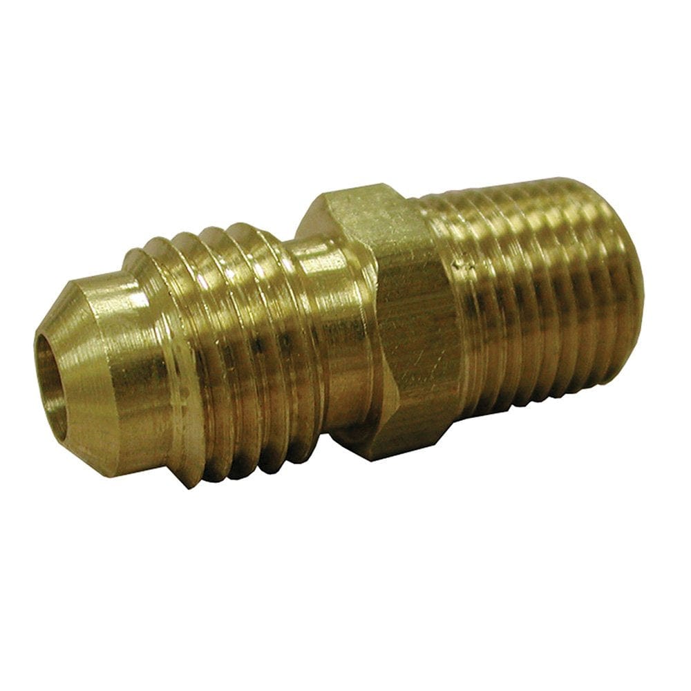 3/8-inch x 1/2-inch Brass Flare x Male Half Union - Fittings N' Valves