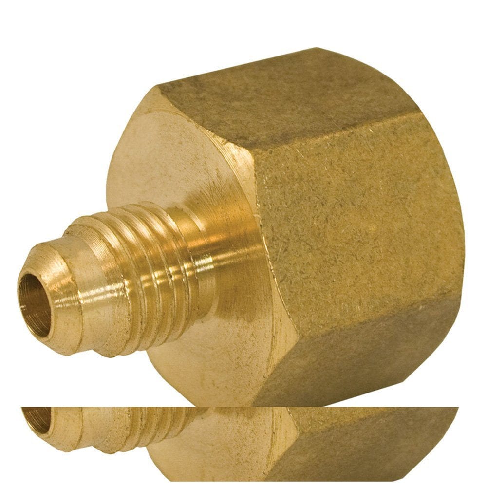 1/4-inch x 3/8-inch Brass Flare x Female Coupling