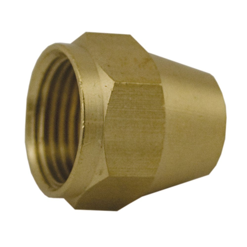 7/8-inch Brass Short Flare Nut - Fittings N' Valves