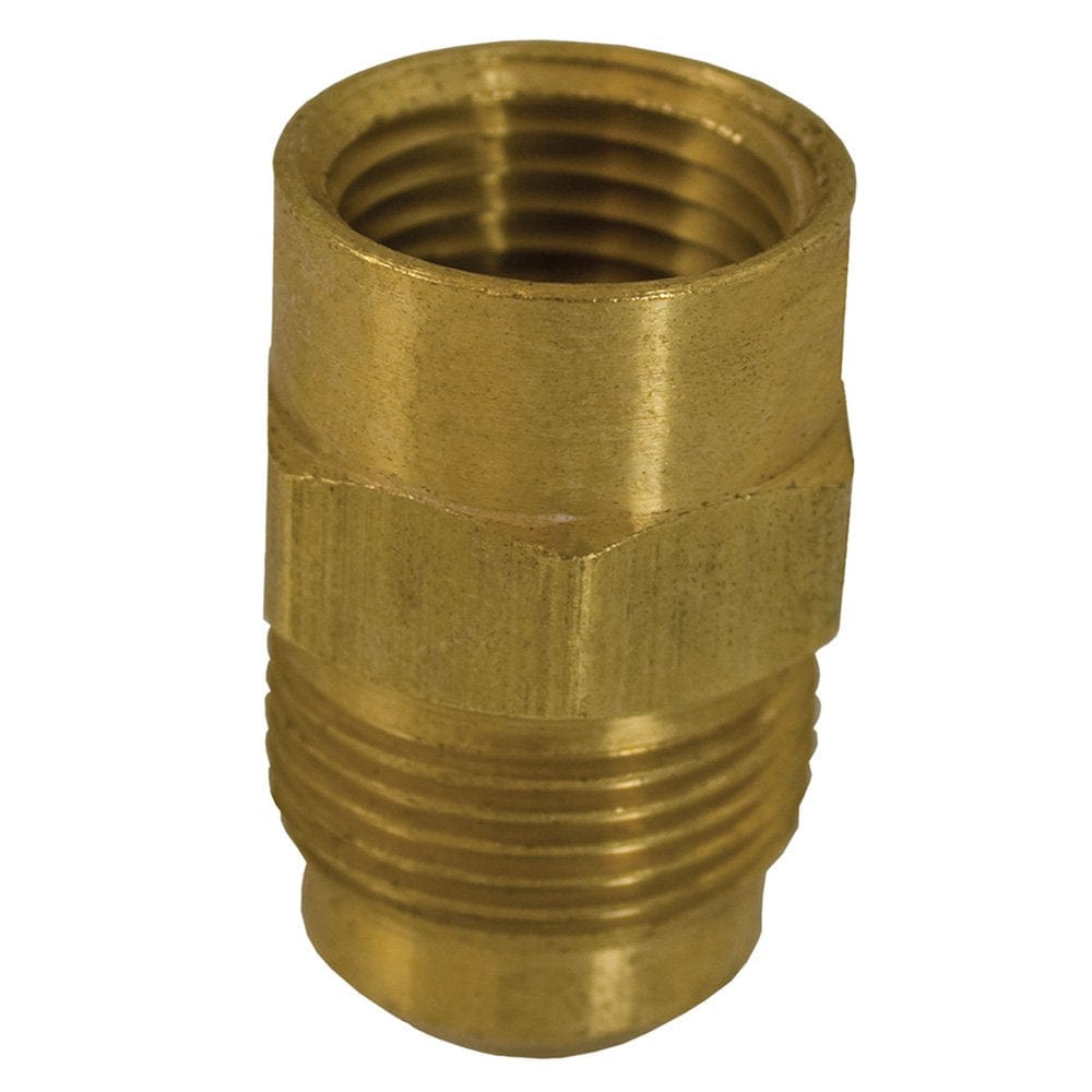 Jones Stephens 5/8-inch (15/16-16) x 1/2-inch Flare Male Adapter for Gas Range - Fittings N' Valves
