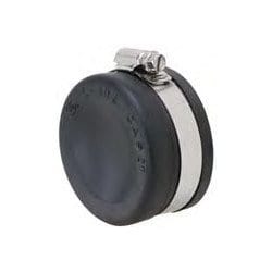 4" Flexible Rubber End Cap w/ Stainless Steel Band