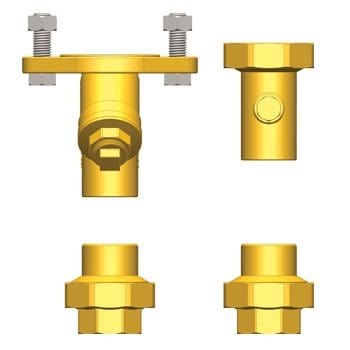 1" FIP Hydro-Core Nb Component Kit: Floor Standing/Top Mount 3 - Fittings N' Valves