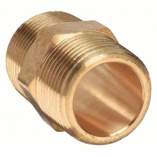 3/4" Brass HEX Nipple