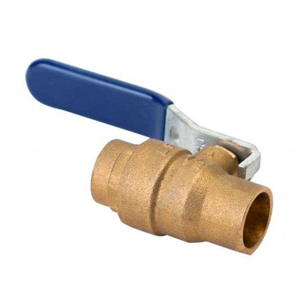 Brass Ball Valve Solder - Lead-Free - Full Port - 1/2" - Fittings N' Valves