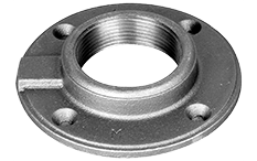 1-1/4" Black Malleable Iron Floor Flange