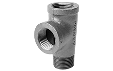 3/8" Black Malleable Iron Street Tee