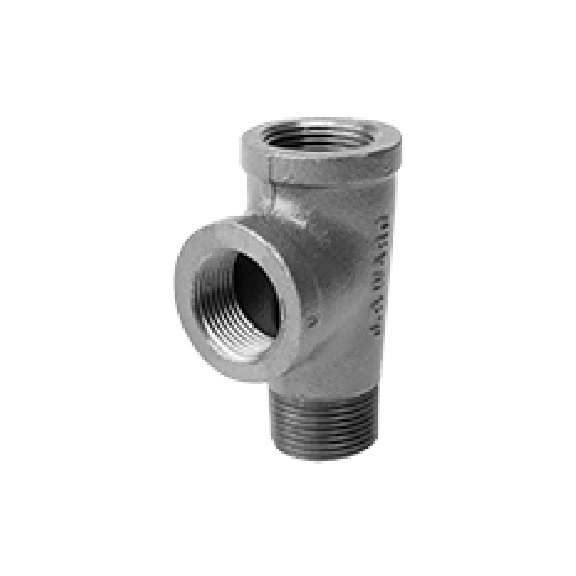 1-1/4" x 1" x 1-1/4" Galvanized  Street Tee