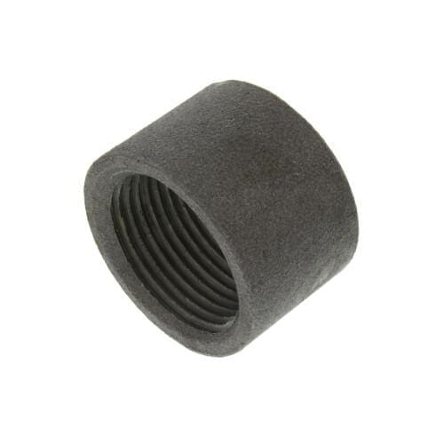 1/2" Schedule 40 Black Merchant Steel Half Coupling